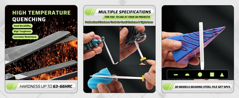3D Printer Tools Kit, 34pcs 3D Printer Accessories for All FDM/SLA Printers Includes Nozzle Cleaning, Removal Scrapers, Finishing Tools, 5 Types of Files,Brushes, Wire Cutter, Engraving Knife