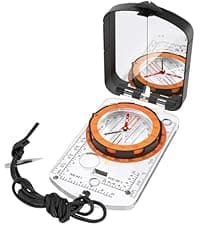 Sportneer Compass: Accurate Durable Lightweight Orienteering Compass with Strap and Carrying Case, Glow in The Dark Waterproof Hiking Essentials for Camping Backpacking, Best Survival Gifts for Kids