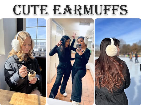 LCXSHYE Winter Ear muffs Faux Fur Warm Earmuffs Cute Foldable Outdoor Ear Warmers For Women Girls