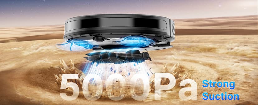 Tikom Robot Vacuum and Mop Combo, 5000Pa Robotic Vacuum Cleaner, 150 Min Max, App & Remote Control, Ideal for Hard Floor, Carpet, Pet Hair, Self-Charge(G8000 Max)