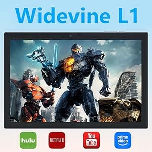 CUPEISI Android 15 Tablet 10 Inch, 20GB RAM+128GB ROM/2TB Expandable, 2.0GHz Quad-core Processor, 1280*800 HD Screen, 5G WiFi6 BT 5.0, 2 in 1 Tablets with Keyboard Case Mouse Stylus, Widevine L1 Black