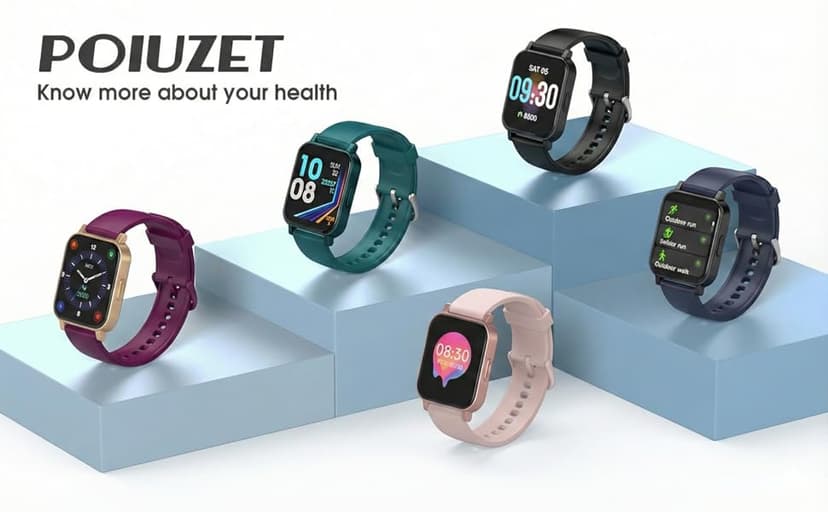 Fitness Tracker, Fitness Watch with Blood Oxygen, Heart Rate Monitor, Steps Calories Counter, Sleep Monitor, Pedometer IP68 Waterproof, Smart Watch for Android iPhones