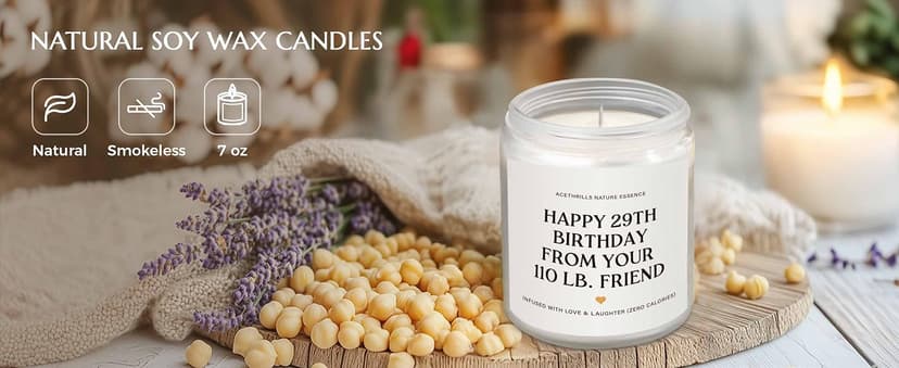 Friendship Gifts for Women, Bestie, BFF, Unique, 30th 40th 50th 65th 70th 75th 80th Birthday Gift for Women Best Friend Birthday Gifts for Women Friendship - Lavender Scented Candle B0FR252WYL