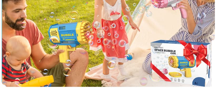 JONEG Toys for 3-8 Year Old Boys Girls: 2 Pack Bubble Machine for Kids with Bubble Solution, Gifts for 3 4 5 6 7 8 Years Old Boy Birthday Toy for Kid Toddlers Ages 4-6 Outdoor Wedding Bubbles Wands