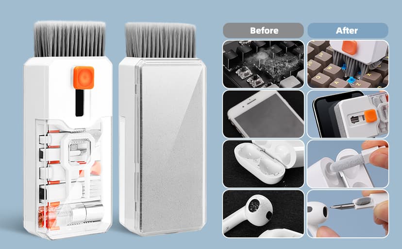 Electronics Deep Cleaning Reusable Brush Tool, Screen-Safe Spray, for iPhone iPad Macbook Airpod Camera, Gaming Accessories Ordilend Keyboard Cleaner & Laptop Cleaning Kit, All-in-1 for Computer PC B0C2VBXRYG