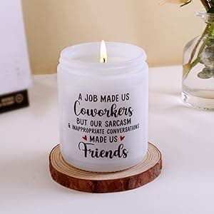 Soy Wax Lavender Candles - Retirement & Going Away Gifts for Women & Men, Funny & Farewell Gifts for Coworkers, Birthday Candles Included