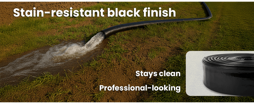 XtremepowerUS Backwash Hose Extra Heavy-Duty Pool Drain Hose 1.5" x 100 ft – 47 MIL Thickness Drain Hose with Clamp for Filter Pump or Sump Discharge