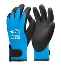 100% Waterproof Gloves for Men and Women, Winter Work Gloves for Cold Weather, Touchsreen, Thermal Insulated Freezer Gloves, With Grip, Blue, Large