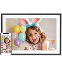 BIGASUO 10.1 Inch WiFi Digital Picture Frame, IPS HD Touch Screen Cloud Smart Photo Frames with Built-in 32GB Memory, Wall Mountable, Auto-Rotate, Share Photos Instantly from Anywhere