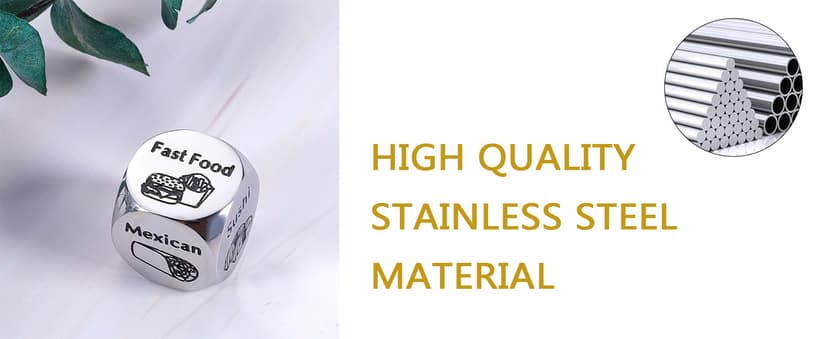 Him Her Couple Gifts for Boyfriend Girlfriend Food Decider 11th Anniversary Steel Date Night Gifts for Husband Wife for Wedding Christmas Valentines Birthday for Women Men