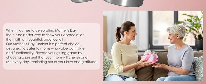 TEEZWONDER Christmas Birthday Gifts for Mom - 20 oz Stainless Steel Insulated Coffee Tumbler with Lid - Mothers Birthday Gifts from Daughter Son, Mothers in Law, Mama, Grandma, Tumblers for Women