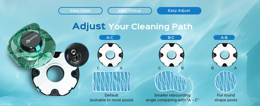 (2026 Upgrade) Cordless Robotic Pool Cleaner, Lasts 80 Min, Automatic Vacuum for Above-Ground Pools up to 650 Sq.ft, Portable, Self-Parking, Transparent Green