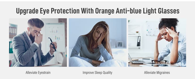 Bloomoak-99% Blue Light Blocking Glasses - Gaming Glasses - Anti Glare - Anti Fatigue -Suitable for Screens, Games, TVs