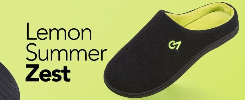 VeraCosy Men's Two-Tone Memory Foam House Slippers Indoor Outdoor Durable Rubber Sole