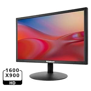 SKitphrati 20" PC Monitor 1600x900 75Hz 5MS HDMI Monitor LED Viewing Angle 95° (Horizontal) with HDMI VGA Input, 76% sRGB, VESA Wall Mount, TN Panel, Black