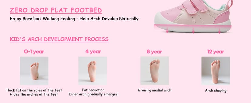 Wide Toe Box Lightweight Non-Slip Outsole Breathable Mesh Upper Birthday Gifts Infant Toddler Baby Zero Drop Shoes Boy Girl First Walking Shoes 6-30 Months B0FNWXKQQ8