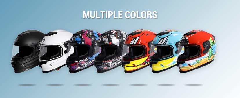 TRIANGLE Kids Motorcycle Helmets Youth Full Face Helmet Lightweight with 2 Visors DOT Approved