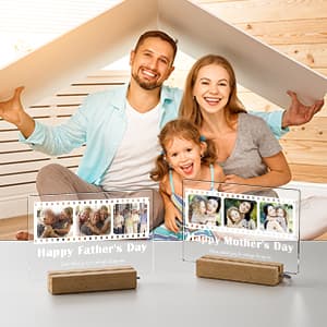 Bemaystar Dad Gifts with Picture- Custom Night Light with Photo Text, Father's Day Gifts from Daughter Son Wife, Gifts for Dad, Dad Gifts for Father Grandpa Papa for Fathers Day Birthday Christmas