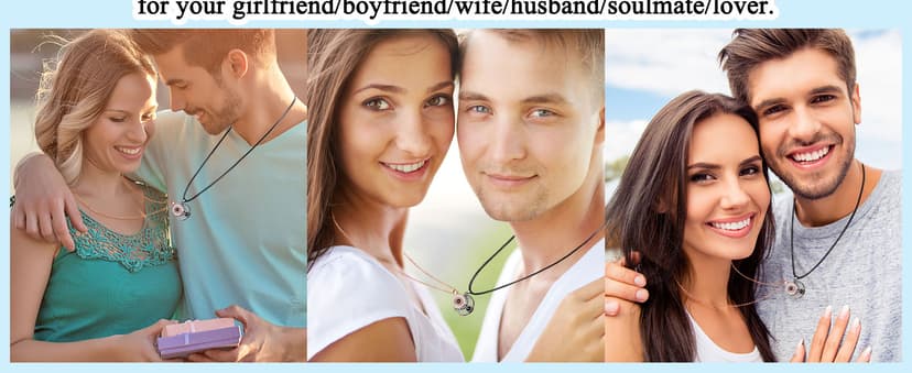 UPROMI Couple Necklace for Boyfriend/Girlfriend/Husband/Man/Soulmate, Anniversary Christmas Birthday Wedding Gifts for Him Her