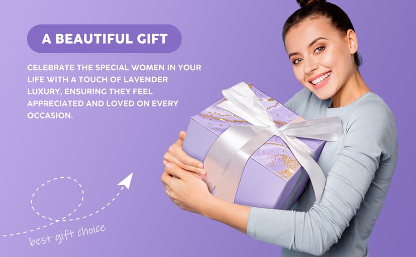Birthday Gifts for Women, Self Care Get Well Soon Gifts, Lavender Relaxing Spa Gift Basket Care Package w Blanket, Valentines Mothers Day Christmas Gifts for Mom Grandma Wife Girlfriend Friends Sister