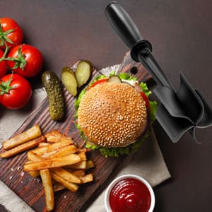 Meat Chopper, Premium Heat Resistant Meat Masher, 5 Blades Ground Beef Masher, Dishwasher Safe, Non Stick Hamburger Smasher, Nylon Potato Masher, Black B09WDNZP14
