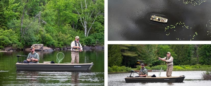 Pelican - Boat Intruder 12 - Jon Fishing Boat - 12 ft. - Great for Hunting/Fishing, Khaki/Beige