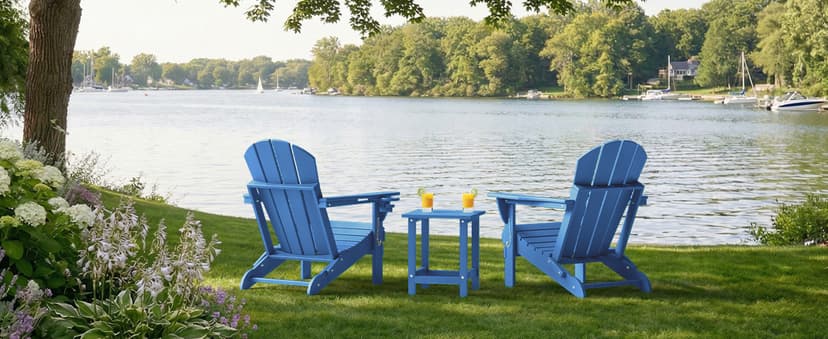 MUCHENGHY Folding Adirondack Chairs, Patio Chairs, Lawn Chairs, Outdoor Chair, Adirondack Chair Plastic, Fire Pit, Weather Resistant with Cup Holder for Deck, Backyard, Garden(Gray)