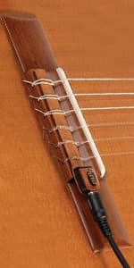 KNA NG-2 Portable Piezo Nylon String Classical Flamenco Guitar Pickup – Natural Acoustic Tone, Lightweight, Detachable, Onboard Volume Control, Passive No Battery Required, Easy Installation