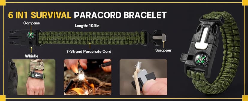 Gifts for Men Him Dad, Survival Kits and Equipment 14 Pcs, Christmas Stocking Stuffers, Anniversary Birthday Gifts for Husband Boyfriend Guy, Camping Essentials, Cool Gadgets for Men B0CFFJGVHX