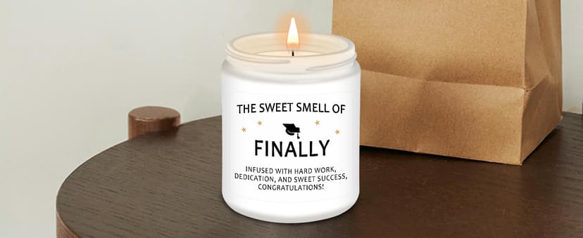 Homsolver Funny Graduation Gift for Her Him, College, High School, Masters Degree, Phd, Nurse Graduation Gifts for Women & Men, Scented Candles B0GD6TWT8M