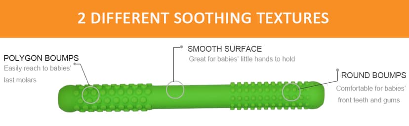Hollow Teething Tubes Toys for Babies Girls Boys, 6 Pack Silicone Baby Teether Toy Tube for Infants with Nursing Biting Chewing, Chew Straws for Toddlers 6-12 Months (Style A)