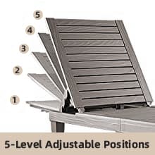 Chaise Lounge Outdoor Set of 4,Adjustable Pool Lounge Chair with 5 Positions Backrest, Waterproof Sun Loungers for Garden Pool Beach Patio Deck Sunbathing.Black