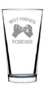 Good Luck Finding Better Friends Than Us - Pint Glass for Beer - Funny Farewell Gift For Best Friend Moving Away - 16 oz Glasses