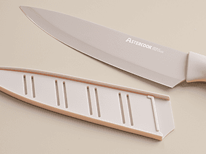 Astercook Knife Set, 13 Pieces Kitchen Knives Set with Healthy Anti-Rust Coating, Dishwasher Safe, Stainless Steel Chef Knife Sets with 6 Blade Guards, Perfect Holiday Gifts for Kitchen