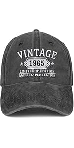 Happy 60th Birthday Gifts for Women Man Vintage 1965 Baseball Cap Funny Gifts Ideas