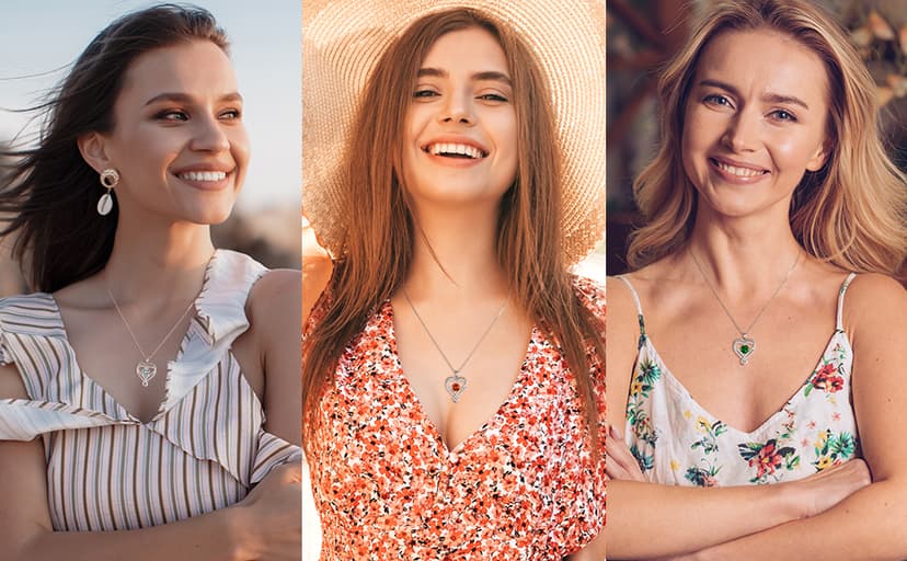 Jewelry for Women Wife Infinity Heart Birthstone I Love You Necklace S925 Anniversary Women Necklaces for Her Wife Birthday Gift Ideas, Birthday Present for Girlfriend Mom Daughter Sterling Silver