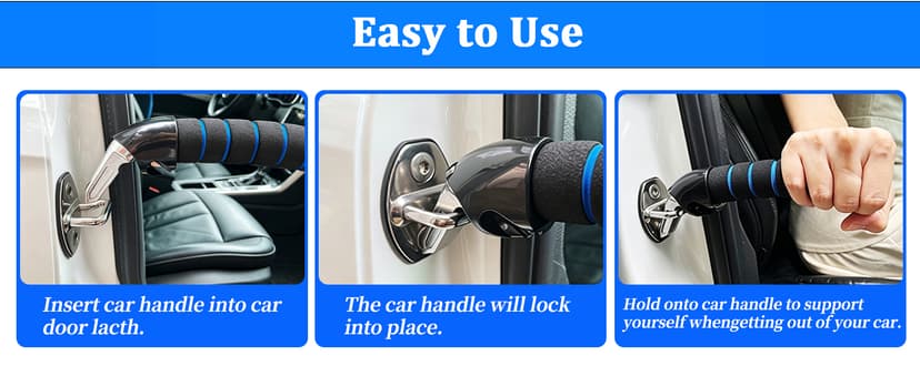 2Pack Car Door Handle for Elderly Car Handle Assist Support Multifunction for Seniors and Handicapped