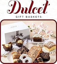 Dulcet Gift Basket – Premium Freshly Gourmet Baked Goods – Gift Basket for All Types of Special Occassions - Assorted Variety of Tastes with Delicious Brownies, Crumb Cakes Rugelah, and Muffins.