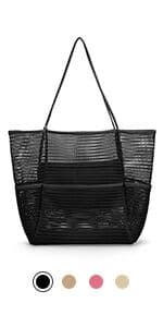 Tainehs Beach Bag - Mesh Tote Bag Beach Vacation Clothes for Women Pool Bag for Travel Pool Family Cruise Essentials 2026