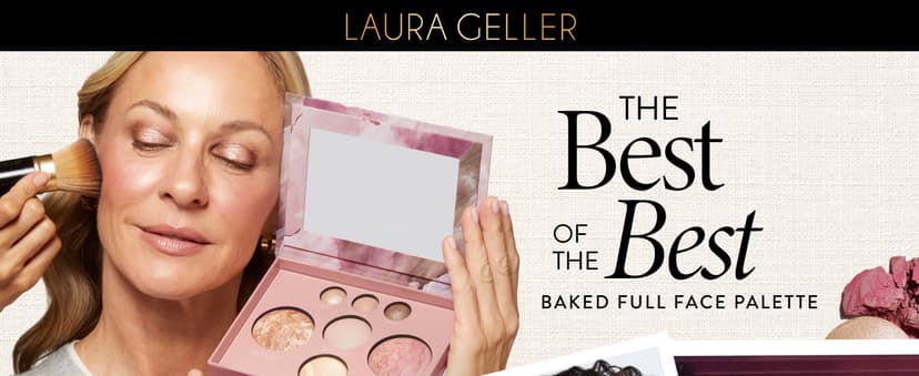LAURA GELLER NEW YORK The Best of the Best Baked Palette - Full Size - Includes Bronzer, Blush, 2 Highlighters and 3 Eyeshadows - Travel-Friendly