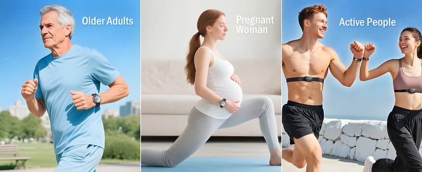 EZON Heart Rate Monitor and Chest Strap, Exercise Heart Rate Monitor, Sports Watch with HRM, Waterproof, Stopwatch, Hourly Chime T007