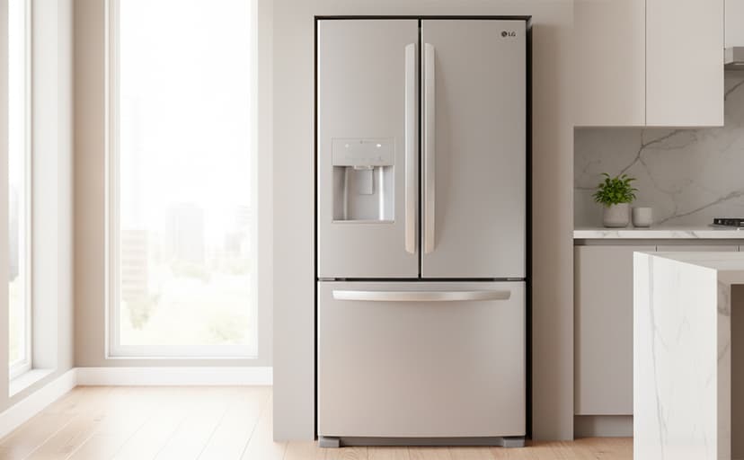 LG LFDS22520S - Refrigerator/Freezer - French Door Bottom Freezer with Water Dispenser - Stainless Steel