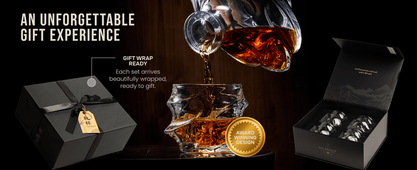 Storm Japanese Crystal Whisky Decanter – 100% Ultra Clarity Lead-Free Crystal – 750ml Elegant Liquor Carafe for Whiskey, Scotch, Bourbon & Spirits