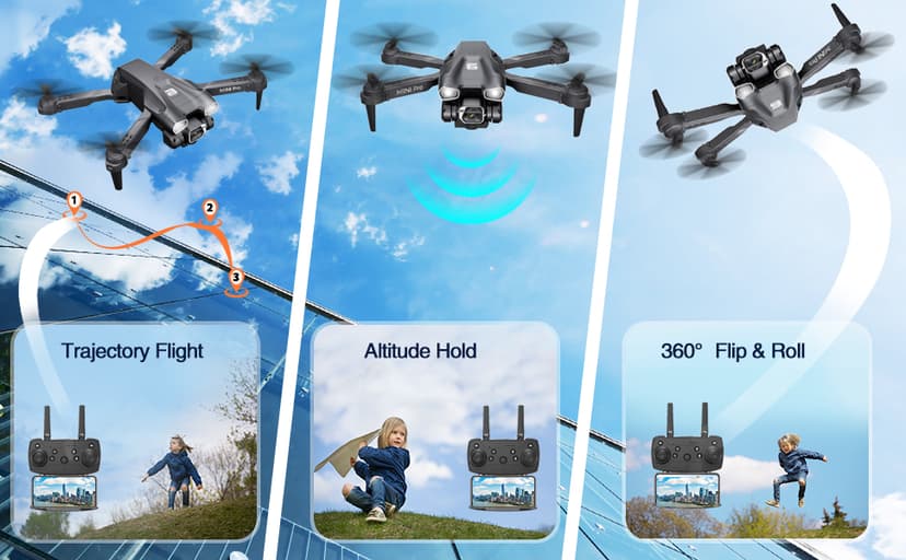 MOCVOO Drone with Camera for Adults, 1080P HD Mini FPV Drones for Kids Beginners, Foldable RC Quadcopter Toys for Boys Girls with Altitude Hold, 3D Flip, 3 Speeds, Headless Mode, Carrying Case