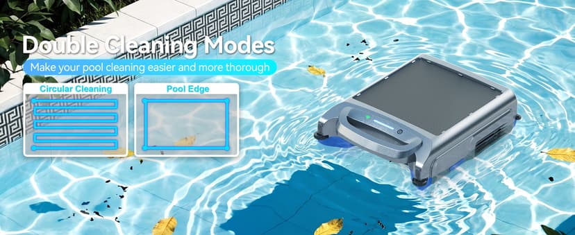 2026 New V1T Solar Pool Skimmer, Robotic Pool Surface Skimmer Cleaner with App Control, 7L Large Basket 24/7 Cleaning Smart Obstacle Avoidance Dual Charging Options Ideal for Above Ground Pool