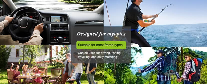 MONICE Fishing Clip on Flip up Polarized Sunglasses Fit Over Prescription Glasses Driving UV Protection Gift Men Women