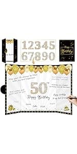 Zirtorei 60th Birthday Decorations for Men, 21pcs Vintage 1965 Banner Party Supplies, Black Gold 60 Year Old Birthday Backdrop, 60 Birthday Honeycomb Centerpiece Hanging Swirls Balloon Sash Gifts