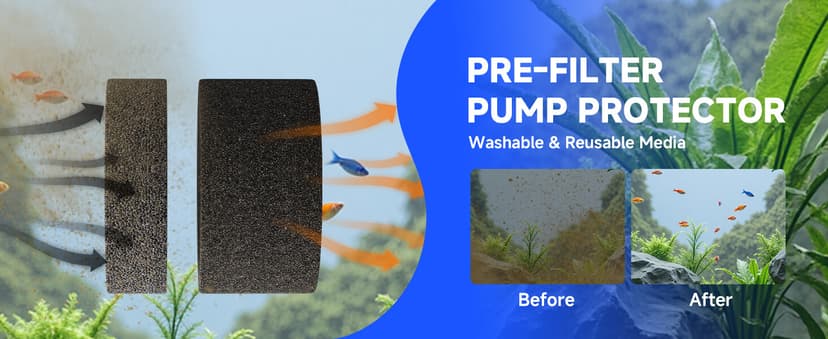 VIPASKA Electric Aquarium Gravel Cleaner Kit with High Pressure Strong Suction, 6-in-1 Multifunction Fish Tank Vacuum Cleaner and Water Changer for Aquarium, Gravel Vacuum with Sand Filter Tools