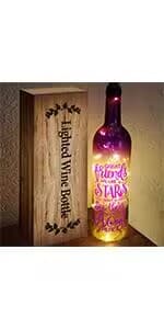 Christmas Gifts for Women - Best Friends Gifts 2025 - Wine Bottle Lights with Cork - Light Up Lamp Decor for Home Decorations - Birthday Friendship Unique Gift for Womens Men Sister Girls Boys Adults