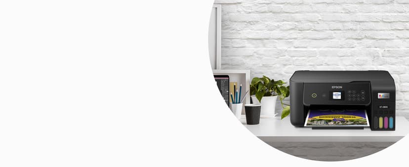 Epson EcoTank ET-2800 Wireless Color All-in-One Cartridge-Free Supertank with Scan and Copy, The Ideal Basic Home Printer - Black